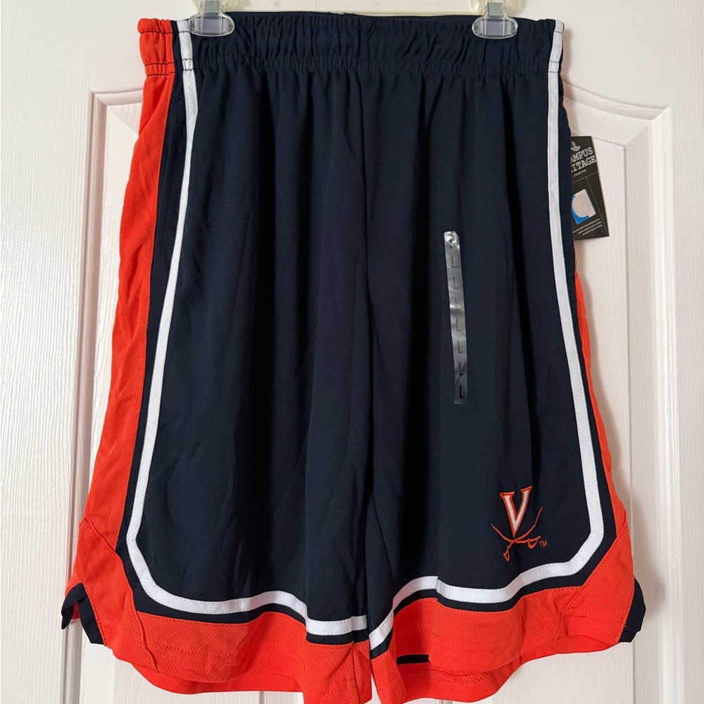 Campus Heritage UVA Navy and Orange Athletic Shorts Size Large